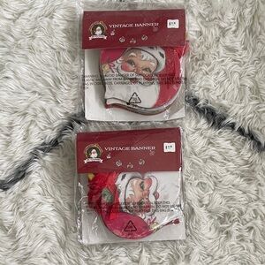 Mr. Christmas Vintage Banners- set of 2